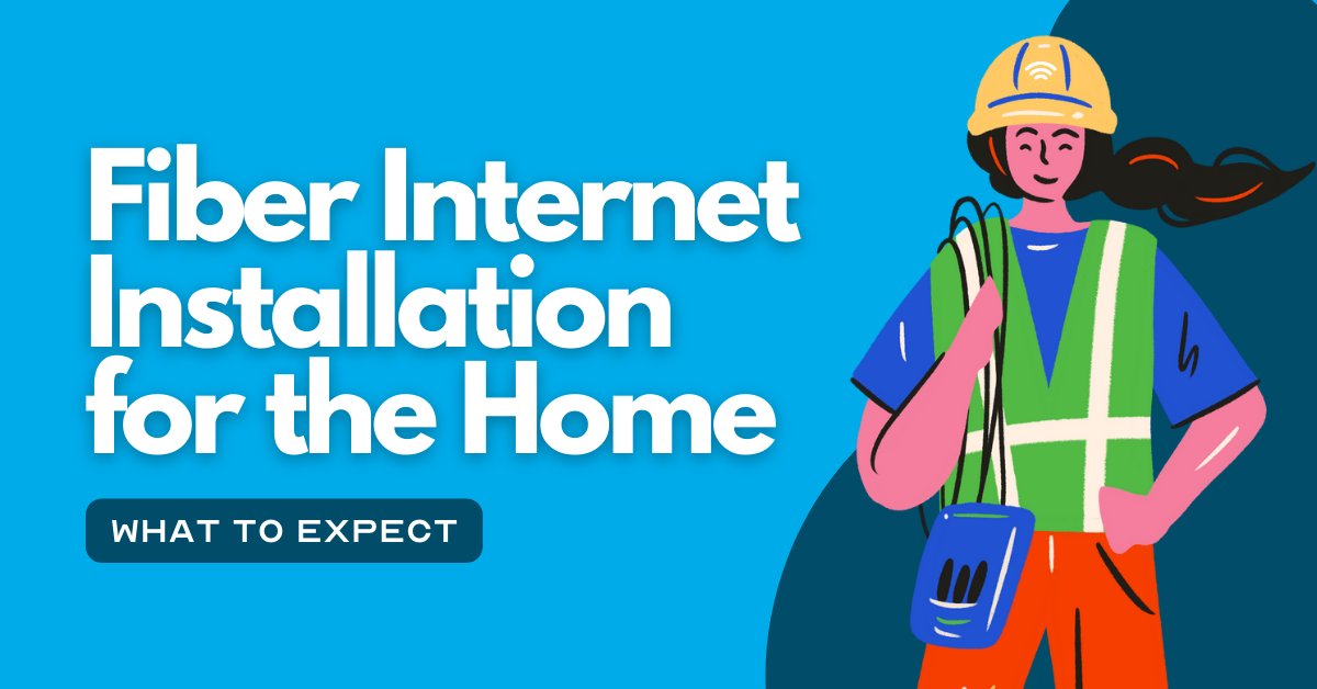 Fiber Internet Installation for the Home What to Expect Female technician installing residential fiber internet north carolina Wilmington internet service provider
